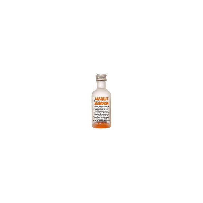 MINIATURA VODKA ABSOLUT MANDRIN 50 CC.