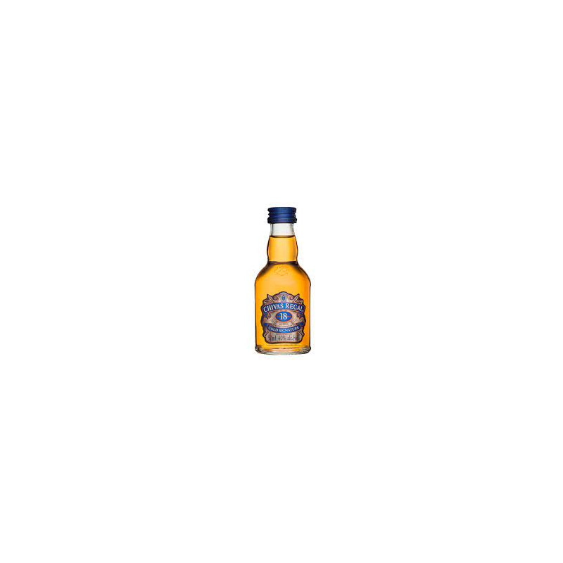 MINIATURA WHISKY CHIVAS REGAL 18 AÑOS 50 CC.